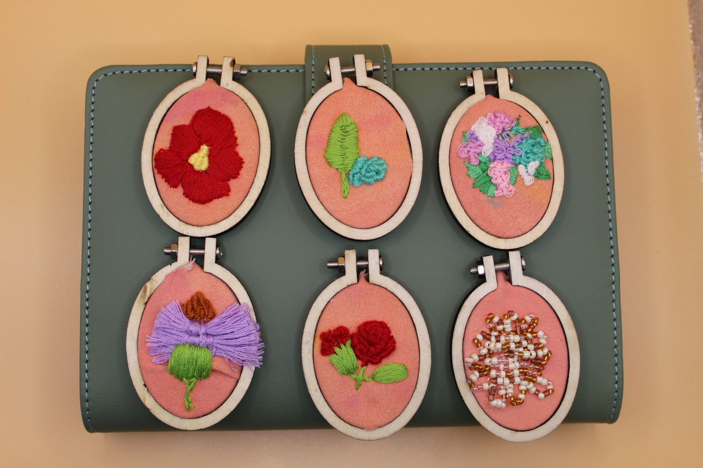 Hydrangea Mini Hoop Keychain